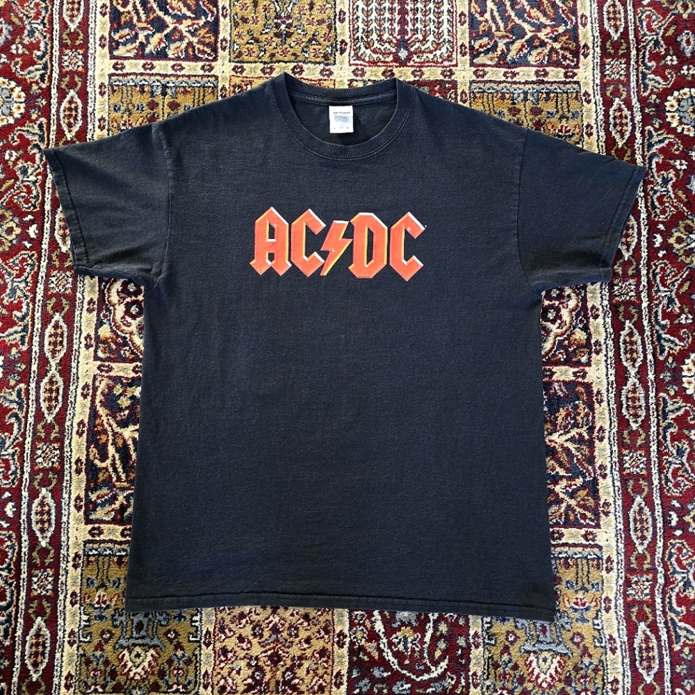 AC/DC Band TShirt Size Large Black/Red